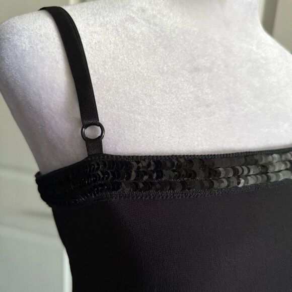 Y2K Vintage D&G Dolce & Gabbana Black Semi-Sheer Iconic Style Slip Dress Size S - Picture 2 of 8